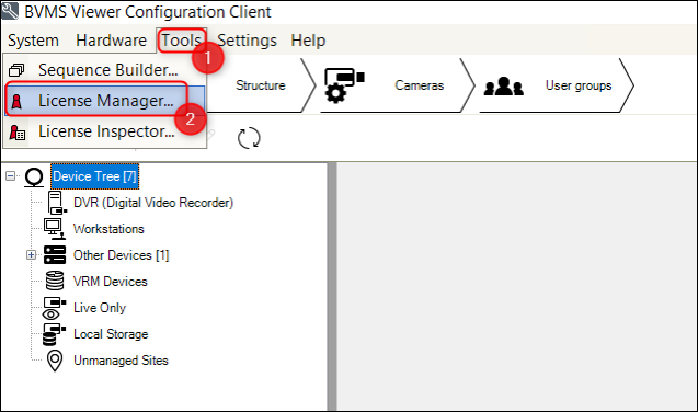 How to license BVMS viewer version 11.0