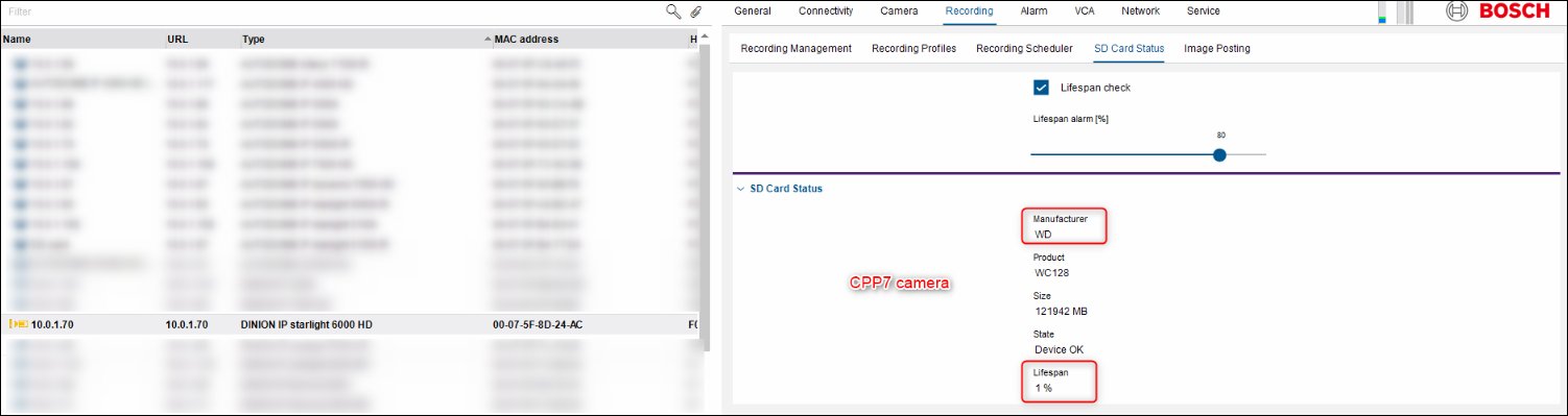 CPP4 cameras - Lifespan status is unavailable