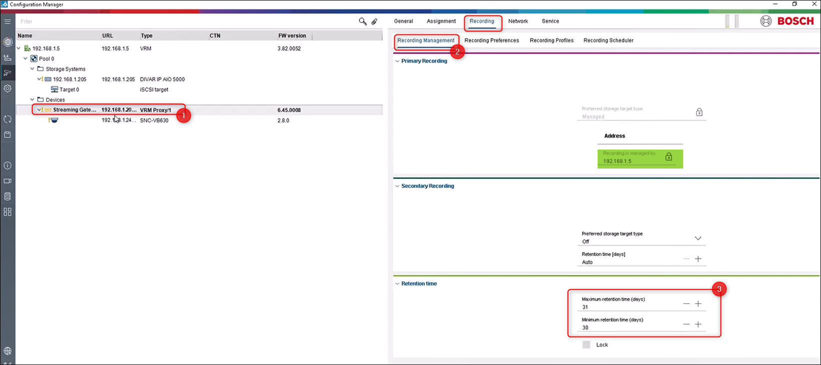 Add ONVIF cameras to Configuration Manager through VSG managed by VRM