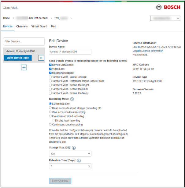 Alarm Management Configuration How to configure Cloud Storage