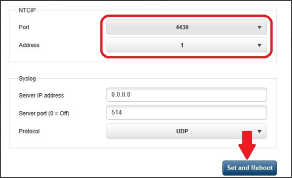 Configure ITS NTCIP licensed vs of IP moving cameras