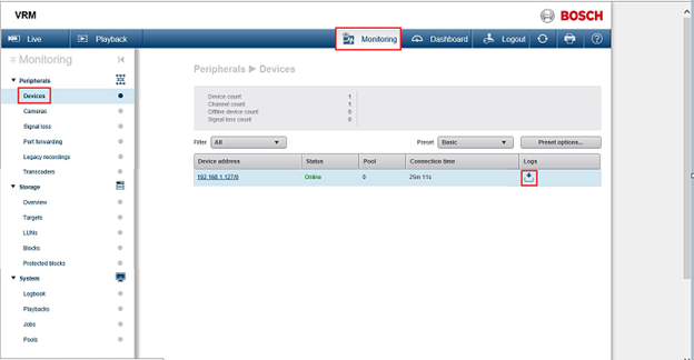 Collect Log Files And Configuration From Bosch Cam