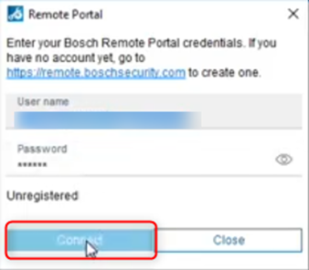 Configure Remote Portal to access your Bosch camera through Video