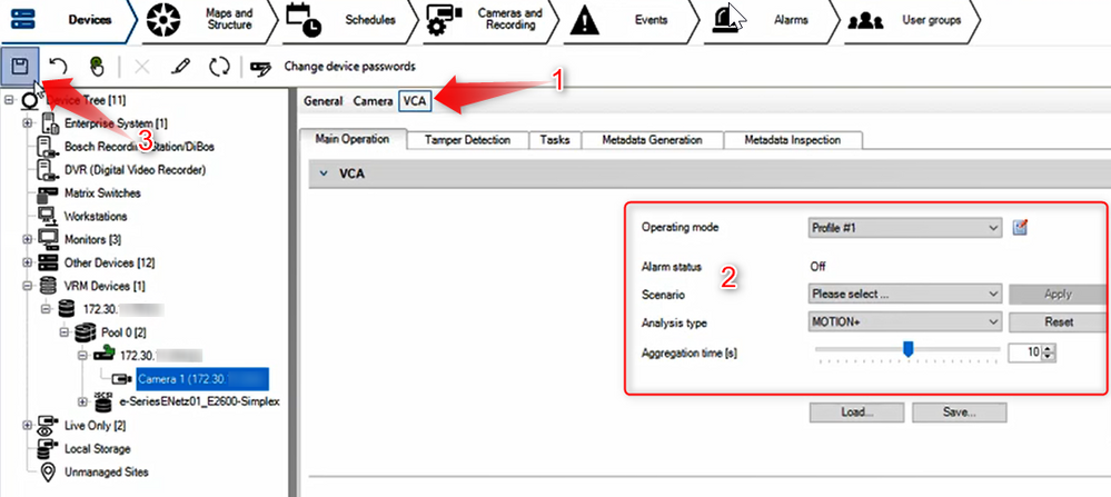 3_How to configure Motion Recording for nights and weekends in Bosch Video Management System (BVMS).png
