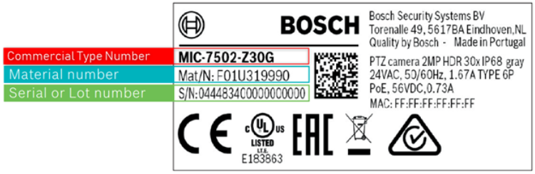 2_Where can I find the customer number & material serial commercial type number of Bosch devices.png