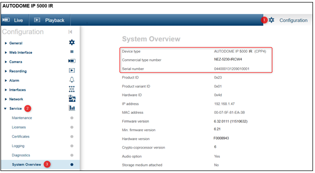 3_Where can I find the customer number & material serial commercial type number of Bosch devices.png