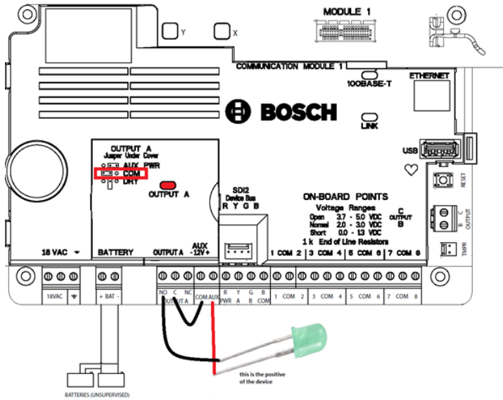 How To Configure Output A (1) On The B Series Panel?