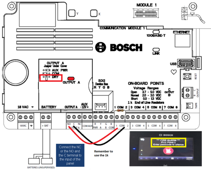 How To Configure Output A (1) On The B Series Panel?