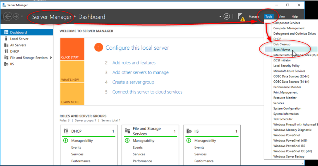 How to extract the Microsoft Windows Server log file (Event Viewer) on ...