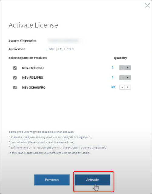 15 How to activate a new BVMS 11.0 license.png
