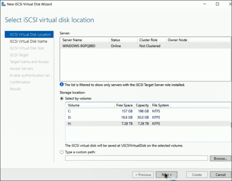 13  How to create iSCSI Virtual DiskLUNs after replacing an HDD on a DIVAR IP 5000 AIO.png